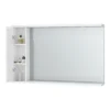 Cove White Large Illuminated Mirror Cabinet (1200mm Wide) -Shower Essence covewhiteilluminatedmirrorcabinet1200mmd1