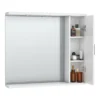 Cove White Illuminated Mirror Cabinet (850mm Wide) 1 Cove White Illuminated Mirror Cabinet (850mm Wide) -Shower Essence covewhiteilluminatedmirrorcabinet850mmd1