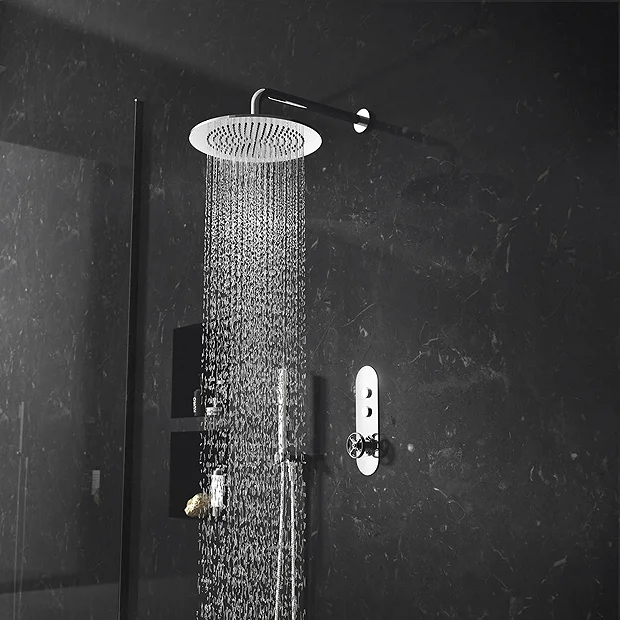 Hudson Reed Revolution Industrial Two Outlet Push-Button Shower Valve 3 Hudson Reed Revolution Industrial Two Outlet Push-Button Shower Valve