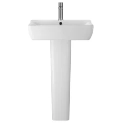 Hudson Reed Arlo 550mm 1TH Basin + Full Pedestal -Shower Essence cpc025 d1
