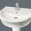 Ultra - Priory 600 Basin 1TH & Full Pedestal -Shower Essence cpr002d1