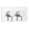 Cruze Twin Round Concealed Shower Valve - Chrome -Shower Essence crsvc01 d6