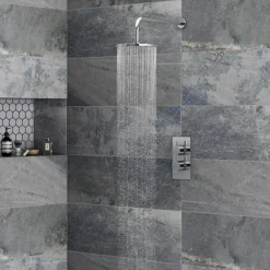 Cruze Twin Round Concealed Shower Valve - Chrome -Shower Essence crsvc01d4