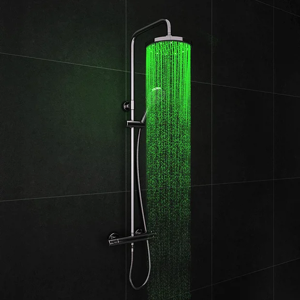 Cruze Modern LED Thermostatic Shower - Chrome 6 Cruze Modern LED Thermostatic Shower - Chrome - Image 4