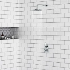 Chatsworth 1928 Traditional Shower Package With Concealed Valve + 8" AirTec Head -Shower Essence csv34pkd4