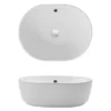 Crosswater Pearl Countertop Basin With Overflow - 450 X 350mm -Shower Essence ct05823scw l