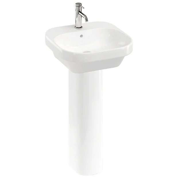 Britton Bathrooms Curve2 450mm 1TH Basin With Full Pedestal 3 Britton Bathrooms Curve2 450mm 1TH Basin With Full Pedestal