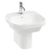 Britton Bathrooms Curve2 450mm 1TH Basin With Semi Pedestal -Shower Essence cu45sped l