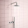 Cruze Round Wall Mounted Thermostatic Shower Valve With Handset