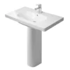 Duravit D-Code 1TH Washbasin + Full Pedestal -Shower Essence dc85f1thfp l
