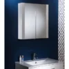 Tavistock Detail Double Door Mirror Cabinet - Gloss White -Shower Essence de60w d2