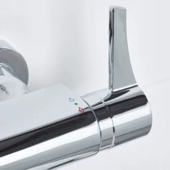 Bristan Design Utility Lever Bar Mixer With Adjustable Riser Kit & Fast Fit Wall Fixings -Shower Essence dul2shxarffc.ai2