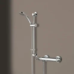 Bristan Design Utility Lever Bar Mixer With Adjustable Riser Kit & Fast Fit Wall Fixings -Shower Essence dul2shxarffc d1