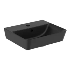 Ideal Standard Connect Air Cube Silk Black 400mm Wall Mounted / Vanity Basin -Shower Essence e0307v3.ai1
