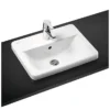 Ideal Standard Connect Cube 1TH Inset Countertop Basin 2 Ideal Standard Connect Cube 1TH Inset Countertop Basin -Shower Essence e501301 l