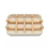 EcoDelux Bamboo Soap Dish White -Shower Essence ecodxsd d1