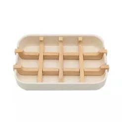 EcoDelux Bamboo Soap Dish White