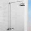 Chatsworth Thermostatic Shower Bar Valve With Rigid Riser & Fixed Head -Shower Essence egtck11d5