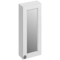 Burlington 30 Single Door Mirror Cabinet - Matt White