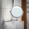 Smedbo Outline - Polished Chrome Shaving/Make Up Mirror On Swing Arm -Shower Essence fk438 d1