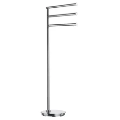 Smedbo Outline Lite Round Freestanding Triple Swing Arm Towel Rail -Shower Essence fk608 l