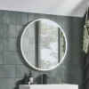 Roper Rhodes Frame 600mm LED Illuminated Round Mirror - Gloss White -Shower Essence fr60rg d1
