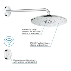 Grohe Grohtherm SmartConnect Round Shower Set -Shower Essence gbtrous d5