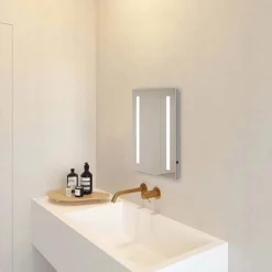 Brooklyn 390 X 500mm Battery Operated Illuminated LED Mirror -Shower Essence gs3x5bt d4n