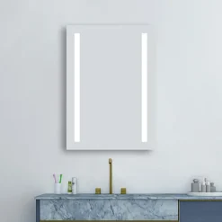 Brooklyn 500 X 700mm Battery Operated Illuminated LED Mirror -Shower Essence gs5x7bt d3n