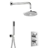 Crosswater MPRO Chrome 2 Outlet 2-Handle Shower Bundle -Shower Essence gtlpro1510c l