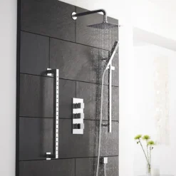 Hudson Reed Kubix Triple Concealed Thermostatic Shower Valve With Diverter -Shower Essence hudsonreedkubixtripleconcealedthermostaticshowervalvewithdiverterkub3023d1