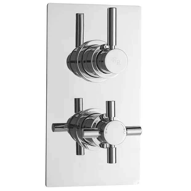 Hudson Reed Tec Pura Concealed Twin Shower Valve With Built-in Diverter 2 Hudson Reed Tec Pura Concealed Twin Shower Valve With Built-in Diverter