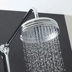 Hudson Reed Traditional Exposed Shower Valve, Riser Kit, Diverter & Shower Rose -Shower Essence hudsonreedtraditionalexposedshowervalveriserkitdivertershowerrosed1