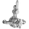 Hudson Reed Traditional Twin Exposed Thermostatic Shower Valve - Chrome -Shower Essence hudsonreedtraditionaltwinexposedthermostaticshowervalvechromea3099enl