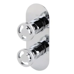 Arezzo Chrome Industrial Style Shower System With Concealed Valve, Handset + Ceiling Mounted Head -Shower Essence is5chpkd1