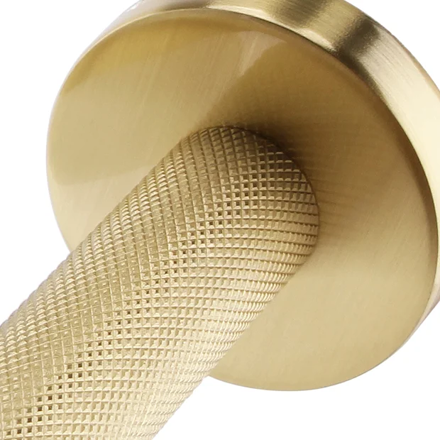 Arezzo Industrial Style Brushed Brass Round Frosted Glass Tumbler & Holder 5 Arezzo Industrial Style Brushed Brass Round Frosted Glass Tumbler & Holder - Image 3