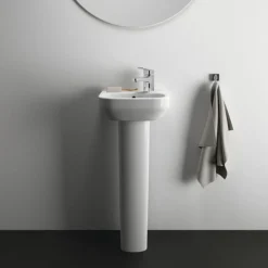Ideal Standard I.Life A 350mm 1TH Handrinse Basin + Full Pedestal -Shower Essence isila35fp d4