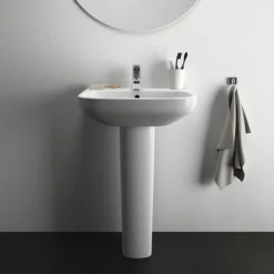 Ideal Standard I.Life A 1TH Washbasin + Full Pedestal -Shower Essence isila55fp d4