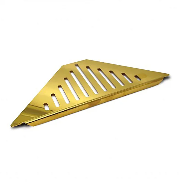 Genesis Gold Plated Stainless Steel Shower Shelf 3 Genesis Gold Plated Stainless Steel Shower Shelf