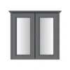 Heritage Caversham Double Door Mirror Wall Cabinet - Graphite -Shower Essence kgrdmwu