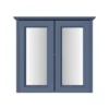Heritage Caversham Double Door Mirror Wall Cabinet - Maritime Blue -Shower Essence kmbdmwu