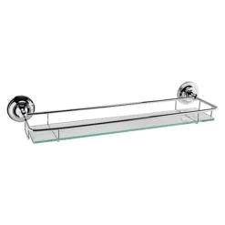 Hudson Reed Traditional Chrome Glass Gallery Shelf
