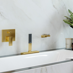 Hansgrohe AddStoris Polished Gold Optic Soap Dish -Shower Essence lifestyle v2