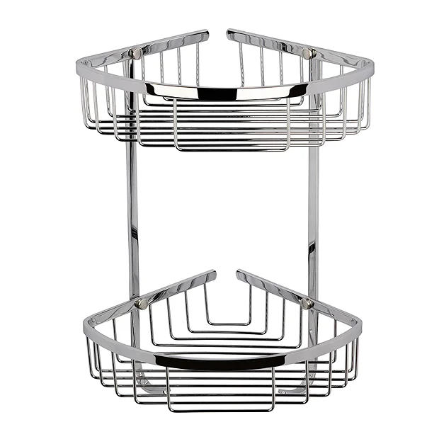 Hudson Reed Chrome Large 2 Tier Corner Basket 3 Hudson Reed Chrome Large 2 Tier Corner Basket