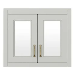 Chatsworth 690mm Grey 2-Door Mirror Cabinet -Shower Essence mcabgrynd2