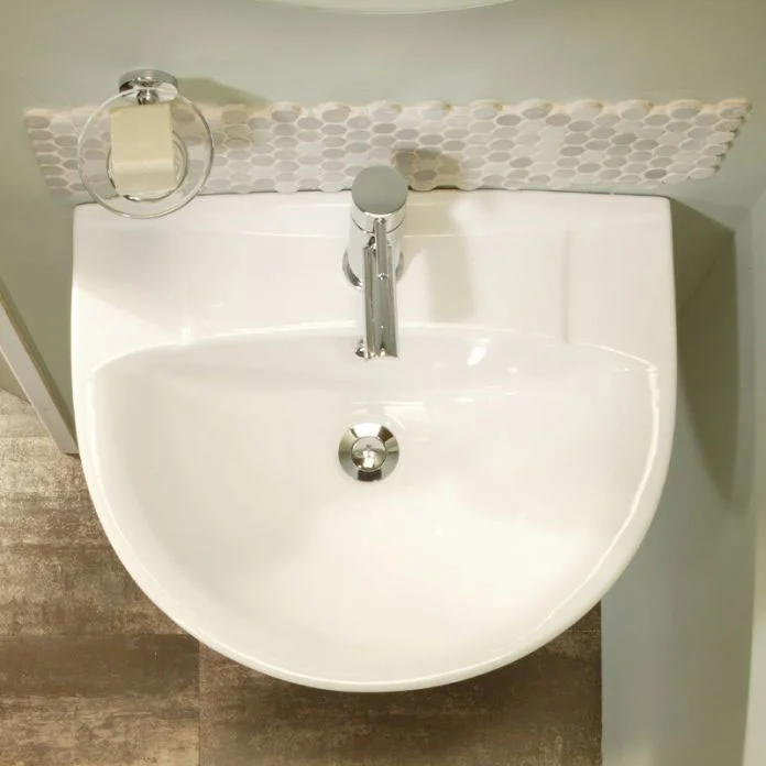 Tavistock Micra 565mm Ceramic Basin & Pedestal 5 Tavistock Micra 565mm Ceramic Basin & Pedestal - Image 3