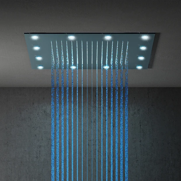 Milan 400mm LED Square Shower Package With Concealed Valve + Handset 7 Milan 400mm LED Square Shower Package With Concealed Valve + Handset - Image 5