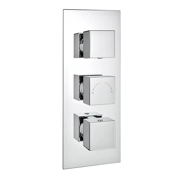 Milan 400mm LED Square Shower Package With Concealed Valve + Handset 8 Milan 400mm LED Square Shower Package With Concealed Valve + Handset - Image 6