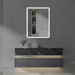 Toreno 600 X 800mm LED Bluetooth Mirror Incl. Shaver Socket + Anti-Fog -Shower Essence mir010n d4