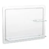 Trafalgar 800 X 600mm Rectangular Bevelled Bathroom Mirror With 2 X Glass Shelves -Shower Essence mir806s d1